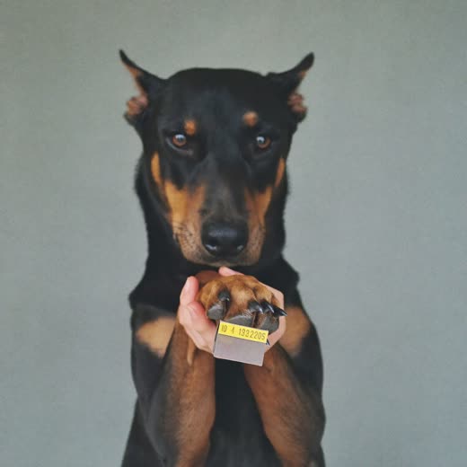 A dog's paw held in a hand during a nail trim